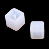 Maxbell 3 Sizes Silicone Mould DIY Cube Pendants Beads with Hole For Resin Casting Jewelry Making Crafts