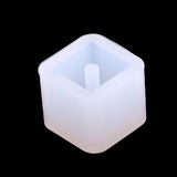 Maxbell 3 Sizes Silicone Mould DIY Cube Pendants Beads with Hole For Resin Casting Jewelry Making Crafts