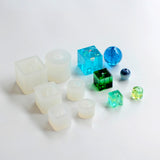 Maxbell 3 Sizes Silicone Mould DIY Cube Pendants Beads with Hole For Resin Casting Jewelry Making Crafts