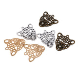 Maxbell 6pcs Mixed Color Beautiful Leopard head Jewelry Charms Pendant 28 x 26mm