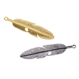 Maxbell 8 Pieces Metal Feather Pendant Charms Jewelry Making For DIY Jewelry Crafts