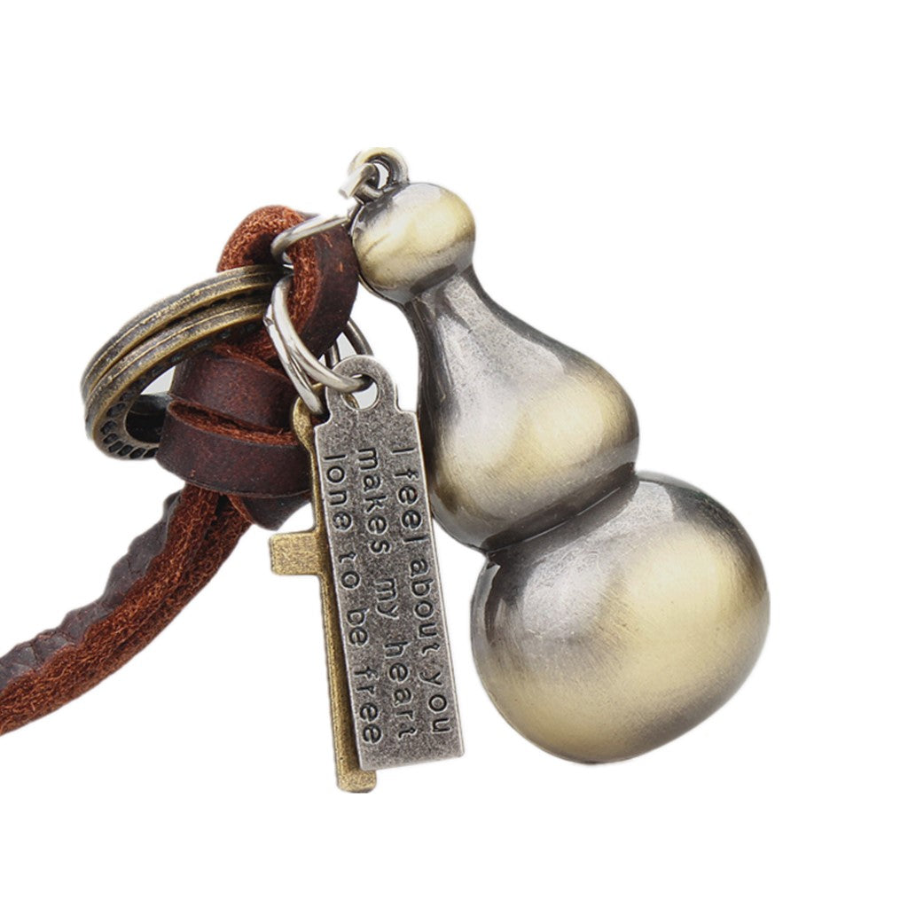 Maxbell Fashion Necklaces Mini Bottle Gourd Pendant Necklace for Womens/Mens/Lovers/couples