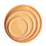 Maxbell Wooden Plate Serving Tray Heavy Duty Round Decorative Dinner Placemat