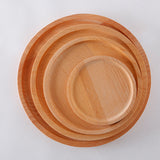 Maxbell Wooden Plate Serving Tray Heavy Duty Round Decorative Dinner Placemat