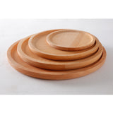 Maxbell Wooden Plate Serving Tray Heavy Duty Round Decorative Dinner Placemat