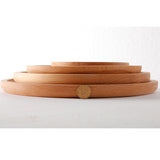 Maxbell Wooden Plate Serving Tray Heavy Duty Round Decorative Dinner Placemat