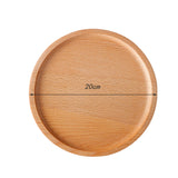 Maxbell Wooden Plate Serving Tray Heavy Duty Round Decorative Dinner Placemat