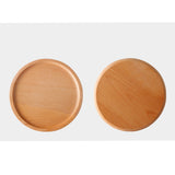 Maxbell Wooden Plate Serving Tray Heavy Duty Round Decorative Dinner Placemat