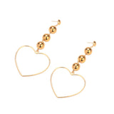 Maxbell Vintage Multilayer Alloy Ball Heart Shape Dangle Earrings Party Jewelry Gift