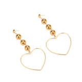 Maxbell Vintage Multilayer Alloy Ball Heart Shape Dangle Earrings Party Jewelry Gift