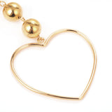 Maxbell Vintage Multilayer Alloy Ball Heart Shape Dangle Earrings Party Jewelry Gift