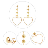 Maxbell Vintage Multilayer Alloy Ball Heart Shape Dangle Earrings Party Jewelry Gift