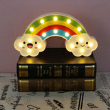 Maxbell Children LED Warm White Rainbow Lamp, Cute Kids Bedside Lights, Romantic Mood Lamp, Battery Operated, for Baby Girlfriend Bedroom Birthday Gifts Christams Decorations