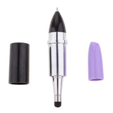 Maxbell Lipstick-Shaped Mini Size Easy-Carry Touch Stylus Pen with Two Uses, for Capacitive Touch Screen Universal Touch Screen Stylus Pen, and Ballpiont Pen Purple