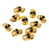 Maxbell 10pcs 3D Halloween Nail Art Decoration Stickers Skull Glitter Charms Alloy Jewelry Rhinestone DIY