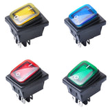 Maxbell 4 Pieces 4 Pin On-Off Car Boat Lighted Rocker Toggle Switch Waterproof