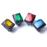 Maxbell 4 Pieces 4 Pin On-Off Car Boat Lighted Rocker Toggle Switch Waterproof