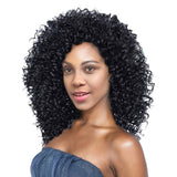 Maxbell 18 Inch Short Fluffy Spiral Curls Hair Synthetic Wavy Curly Hair Wig for Black Women Cosplay Party Halloween Costume+Wig Cap