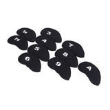 Maxbell Golf Club Damage Protection Iron Putter Head Cover Set Nylon Protection Case Golf Sports Accessories Pack of 10PCS- Black