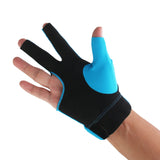 Maxbell Professional Billiards Right Hand 3 Fingers Stretchable Gloves Snooker Pool Cue Shooters Glove Blue