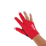 Maxbell Professional Billiards Right Hand 3 Fingers Stretchable Gloves Snooker Pool Cue Shooters Glove Red