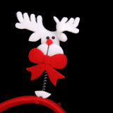 Maxbell Kids Adults Christmas White Deer Headband Head Hair Hoop Bow Hat Fancy Party Props Fun Costume Hair Decor Accessory