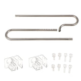 Maxbell Set Of Mirror Polished Easy To Clean Pipe Inflow With Pipe Outflow + Pipe Fixation Holder For Aquarium Plant Tank 12mm
