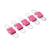 Maxbell 5 Pieces Heavy Duty Car Van Truck Boat Midi Strip Link 125A Fuses Rose Red