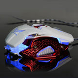 Maxbell Programmable 8 Keys Breathing LED light Wired Gaming Mouse USB for Computer White