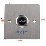 Maxbell IR No Touch Contactless Door Release Exit Button Sensor Switch with LED Indication, 304 Stainless Steel Material #SNT886