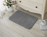 Maxbell Rectangular Shaped Fluffy Non-Slip Mat Bathroom Bedroom Living Room Doorway Balcony Decor Grey