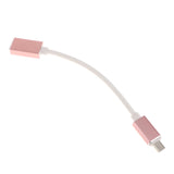 Maxbell OTG Adapter Micro USB Male To USB 2.0 Female Data Sync Charging Cable Cord Rose Gold