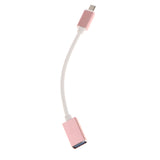 Maxbell OTG Adapter Micro USB Male To USB 2.0 Female Data Sync Charging Cable Cord Rose Gold