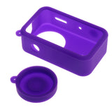 Maxbell Rubber Housing Case Skin Cover & Lens Cap Protector For Xiaomi Mijia Cameras Purple