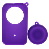 Maxbell Rubber Housing Case Skin Cover & Lens Cap Protector For Xiaomi Mijia Cameras Purple