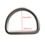 Maxbell 4pcs Diving Scuba D Ring for 1.2 inch Webbing Weight Belt - Marine 316 Stainless Steel