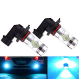 Maxbell 2 Pieces H10 9145 100W Car Fog Driving Light LED Bulbs Ice Blue 8000K