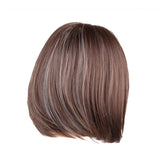 Maxbell Women Ladies Light Brown Mixed White Short Fluffy Straight Full Wig Heat Resistant for Daily Wear/Party Cosplay