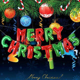 Maxbell Large Merry Christmas Aluminum Foil Balloon Christmas Party Hanging Decor