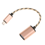 Maxbell Micro USB 2.0 OTG Cable Braided On The Go Adapter for Android Smart Phones  Gold