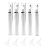 Maxbell 5 Pieces 15ML Protable Steel Roller Eye Cream Liquid Essential Oil Bottles Refillable Vials with 5pcs Funnels Set