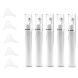 Maxbell 5 Pieces 15ML Protable Steel Roller Eye Cream Liquid Essential Oil Bottles Refillable Vials with 5pcs Funnels Set