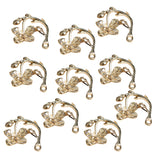 Maxbell 10 Piece Alloy Flower Leaves Charms Pendants Findings Jewelry Making Accessories