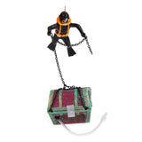 Maxbell Plastic Automatic Take Off Aquarium Ornament Treasure Diver Black