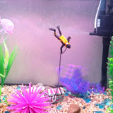 Maxbell Plastic Automatic Take Off Aquarium Ornament Treasure Diver Black
