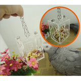 Maxbell Set Of Acrylic Boards + Screws + Nuts + Assembling Parts + Hook + Metal Chain Suitable For All Parrots White