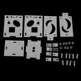 Maxbell Set Of Acrylic Boards + Screws + Nuts + Assembling Parts + Hook + Metal Chain Suitable For All Parrots White