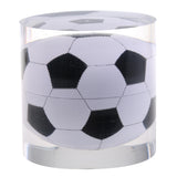 Maxbell Novelty Acrylic Geometry Football Statue Home Decorative Ornament Desk Supplies Accessories Kids Toy Gift - Cylinder