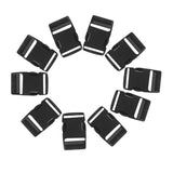 Maxbell 10 Pieces Replacement Belt Connecting Black Plastic Quick Release Buckles 1" inch