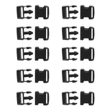 Maxbell 10 Pieces Replacement Belt Connecting Black Plastic Quick Release Buckles 1" inch